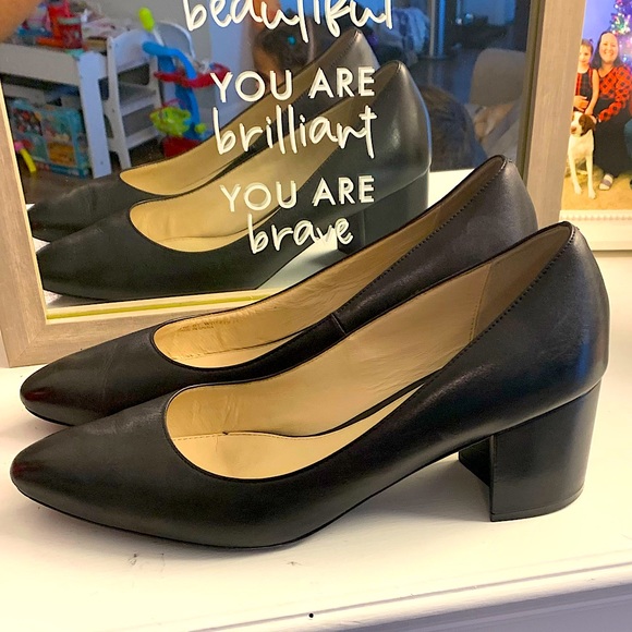 Cole Hann Black Block Heel - Picture 1 of 4